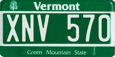VT license plate XNV570
