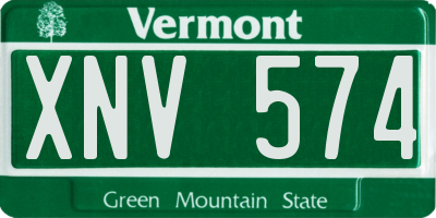 VT license plate XNV574