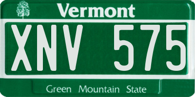 VT license plate XNV575