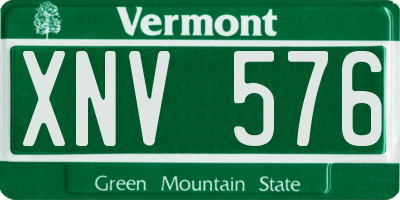 VT license plate XNV576