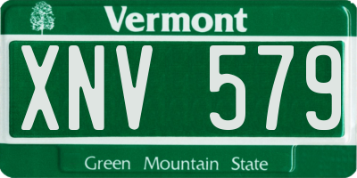 VT license plate XNV579