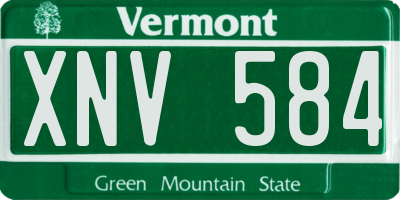VT license plate XNV584