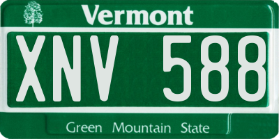 VT license plate XNV588