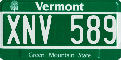 VT license plate XNV589