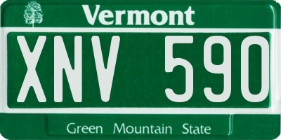 VT license plate XNV590