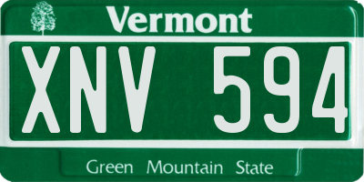 VT license plate XNV594