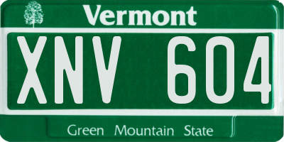 VT license plate XNV604