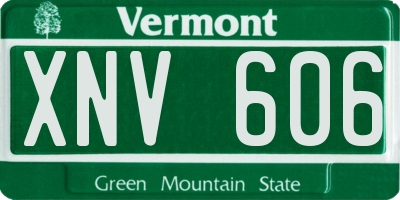 VT license plate XNV606