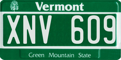 VT license plate XNV609