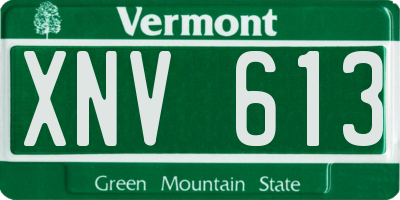 VT license plate XNV613