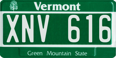 VT license plate XNV616