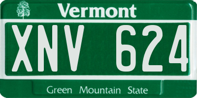 VT license plate XNV624