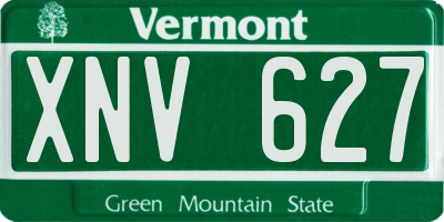 VT license plate XNV627