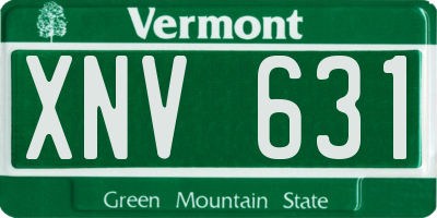 VT license plate XNV631