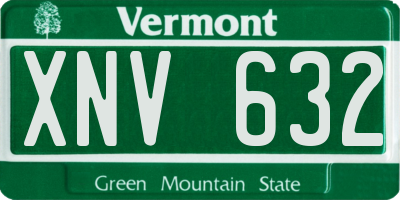 VT license plate XNV632