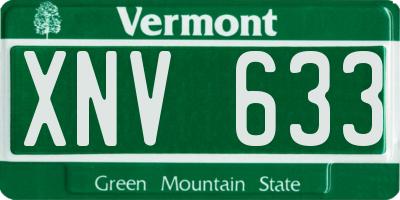 VT license plate XNV633