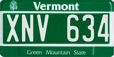 VT license plate XNV634