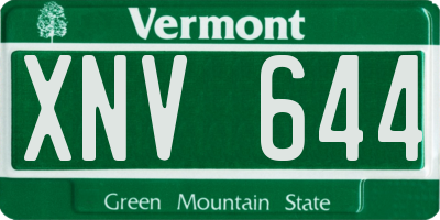 VT license plate XNV644