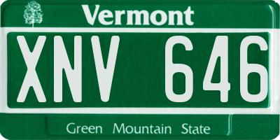 VT license plate XNV646