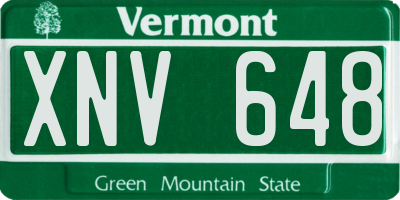 VT license plate XNV648