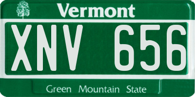 VT license plate XNV656
