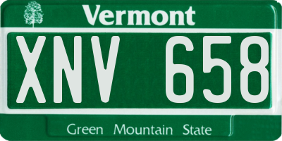 VT license plate XNV658