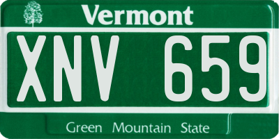 VT license plate XNV659