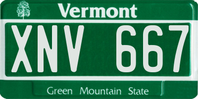 VT license plate XNV667