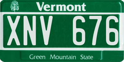 VT license plate XNV676