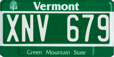 VT license plate XNV679