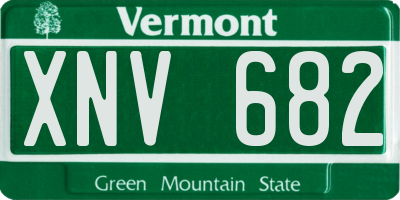 VT license plate XNV682