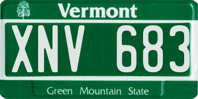 VT license plate XNV683