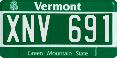 VT license plate XNV691