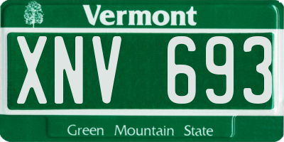VT license plate XNV693