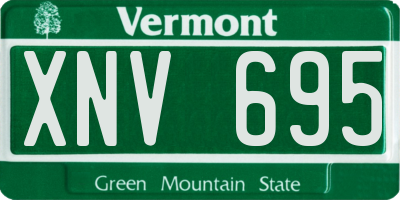 VT license plate XNV695