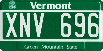 VT license plate XNV696