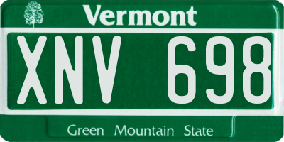 VT license plate XNV698