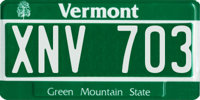 VT license plate XNV703