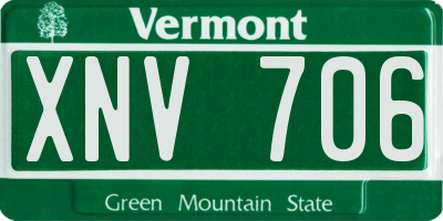 VT license plate XNV706