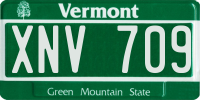 VT license plate XNV709