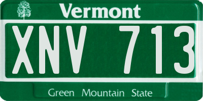VT license plate XNV713