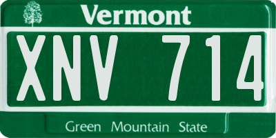 VT license plate XNV714