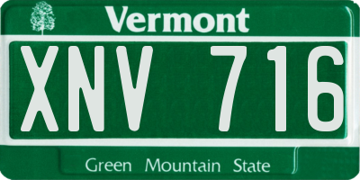 VT license plate XNV716