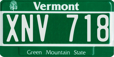 VT license plate XNV718