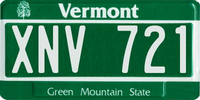 VT license plate XNV721