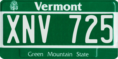 VT license plate XNV725