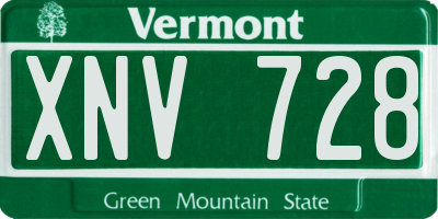 VT license plate XNV728