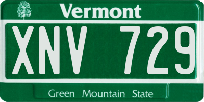 VT license plate XNV729
