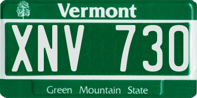 VT license plate XNV730