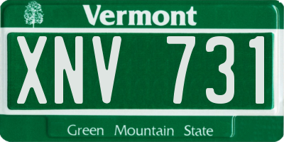 VT license plate XNV731